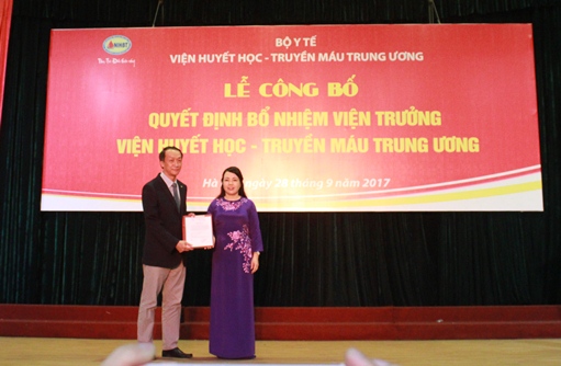 Bộ Y tế bổ nhiệm Giám đốc Viện Huyết học và Truyền máu Trung ương